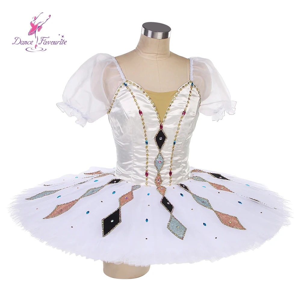 

B25037 Ivory Bodice Ballet Costume Professional Performance Tutu for Variation Harlequinade-YAGP B25037