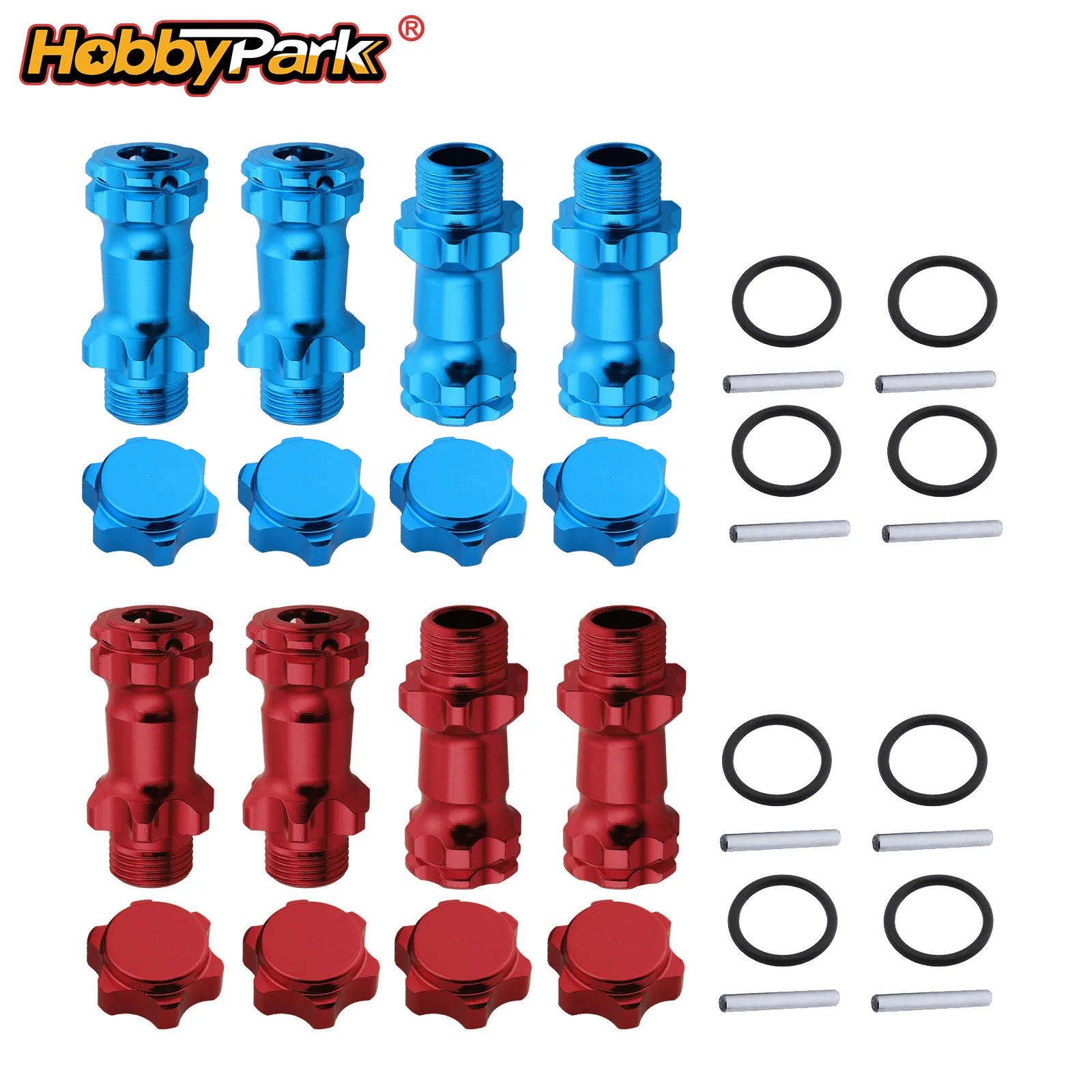 HobbyPark 17mm Wheel Hex 30mm Longer Mount Adapter Cover Drive Hubs For HsP 89108 RC 1/8 Model Car Parts