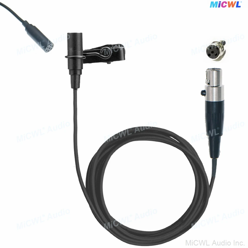 Micrófono de solapa ME2 negro para transmisores de correa de Shure ULX SLX, Sennheiser EW G3 G4, AKG, Samson, Audio-Technica, Sony 3