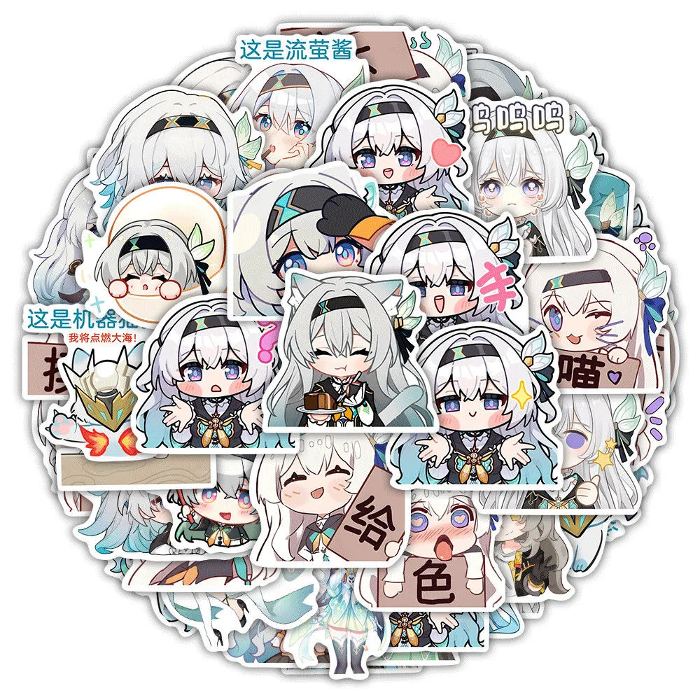 Sunsyea Honkai Star Rail Merch Character Stickers, colección de Anime Firefly, 50 piezas