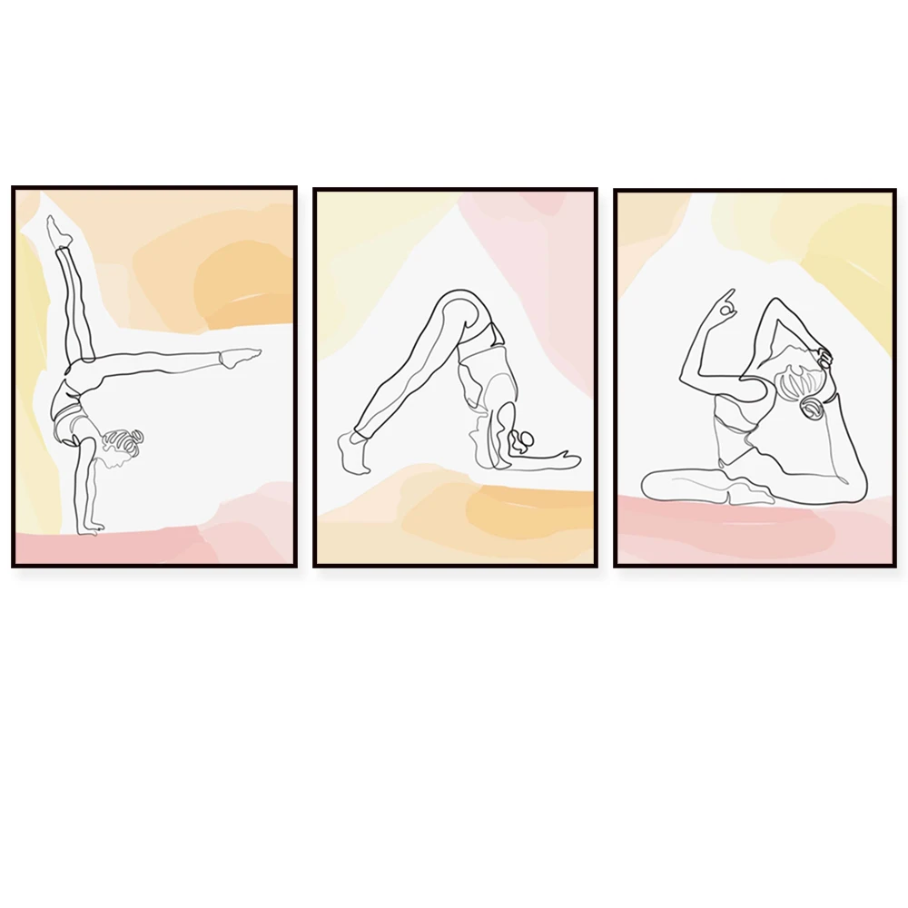 Yoga asana poster, pose, asana, handstand, exercise, yoga art print, , yoga illustration gift