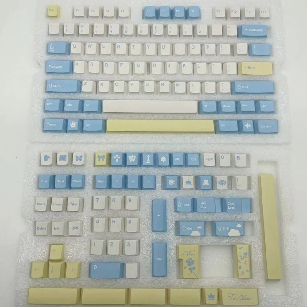 

Classical Design Keycap Alice 140 Keys Cherry Profile PBT DYE Sublimation For MX Switch 60% 65% 80% 100% Mechanical Keyboard