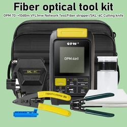 Fiber Optic Tool Kits 4in1 Optical Power Meter Visual Fault Locator VFL 10MW SKL-6C/FC-6S Fiber Cutting Knife FTTH Stripper