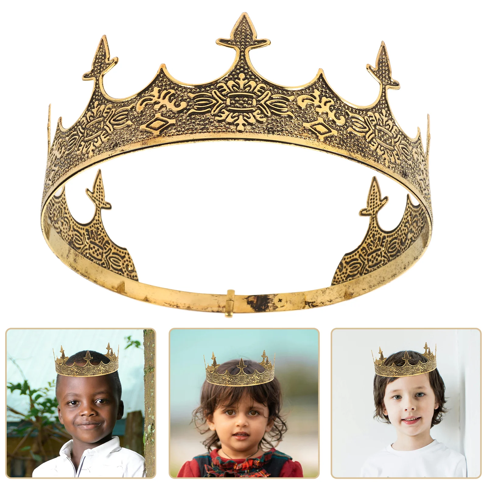 

Tiara Royal Crowns for Prop Medieval Costume King The Men Vintage Prince Accessories