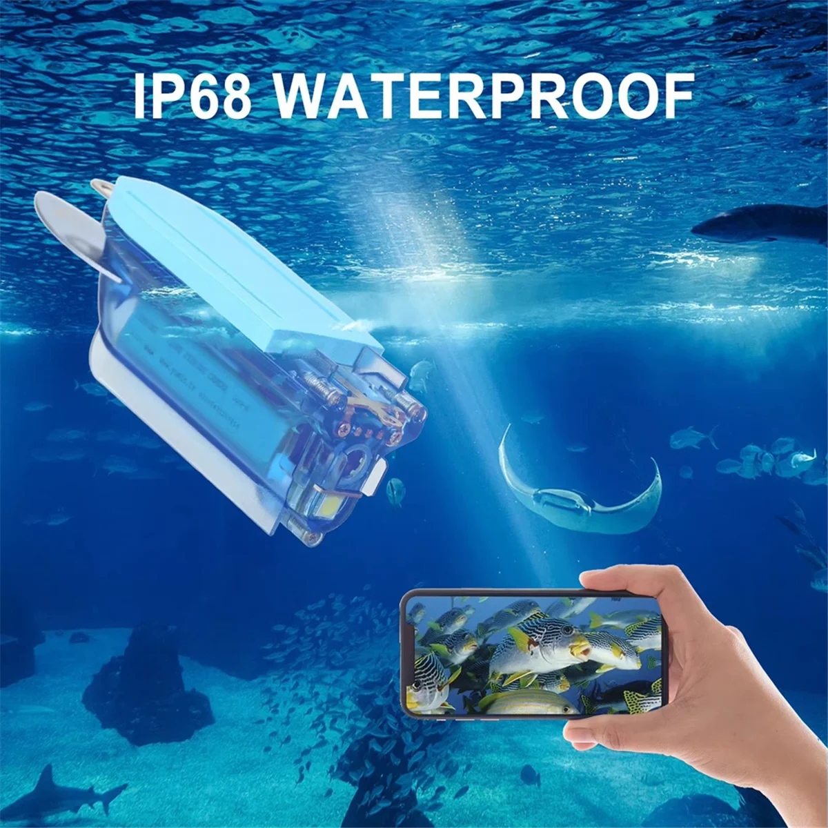 2025+ 1080P Wireless Underwater Fishing Camera Wi-Fi Fish Finder Video Camera with Recording APP Remote Control