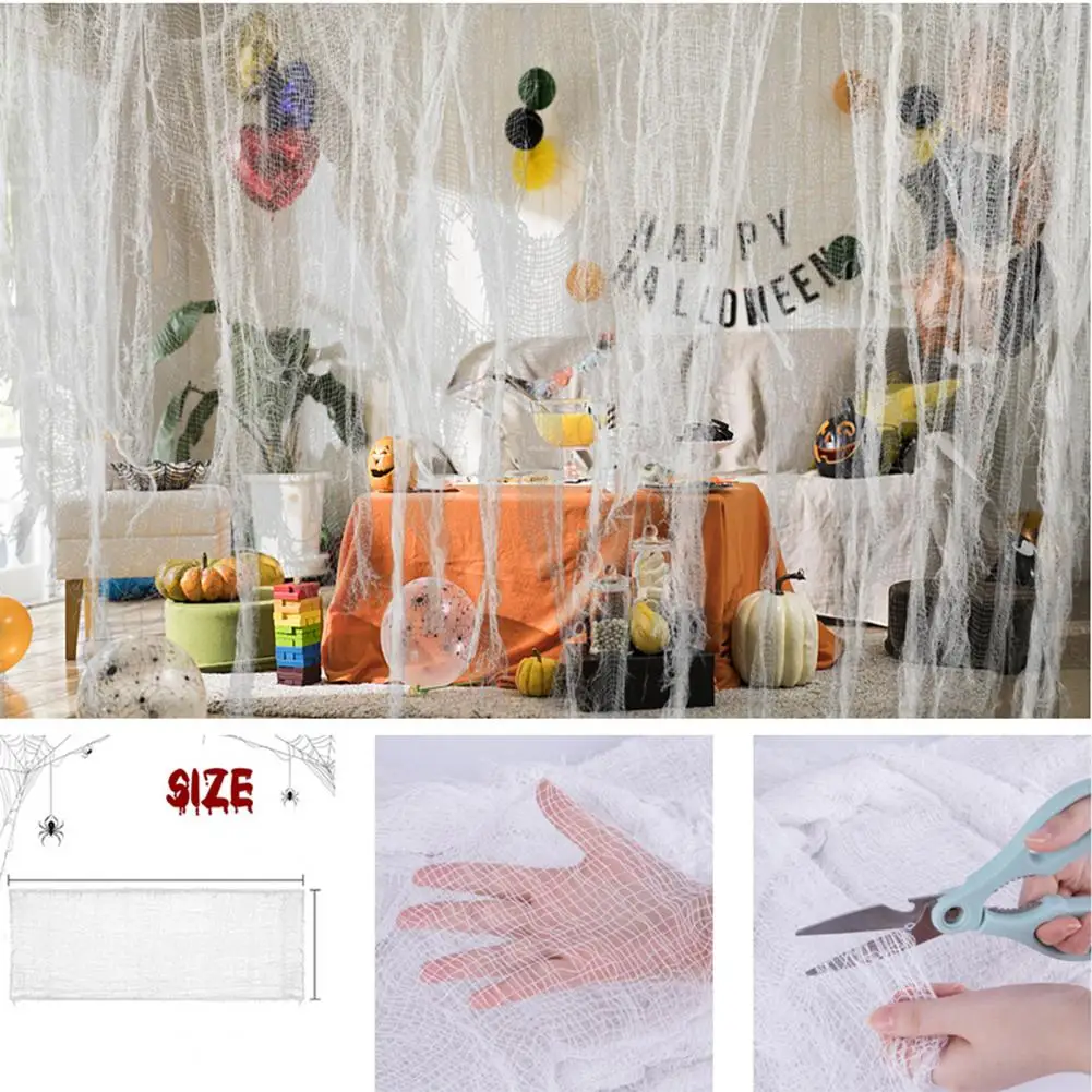 

Halloween Party Decor Halloween Decorative Gauze Halloween Cloth Decoration Set Haunted House Prop Gauze Fabric for Spooky