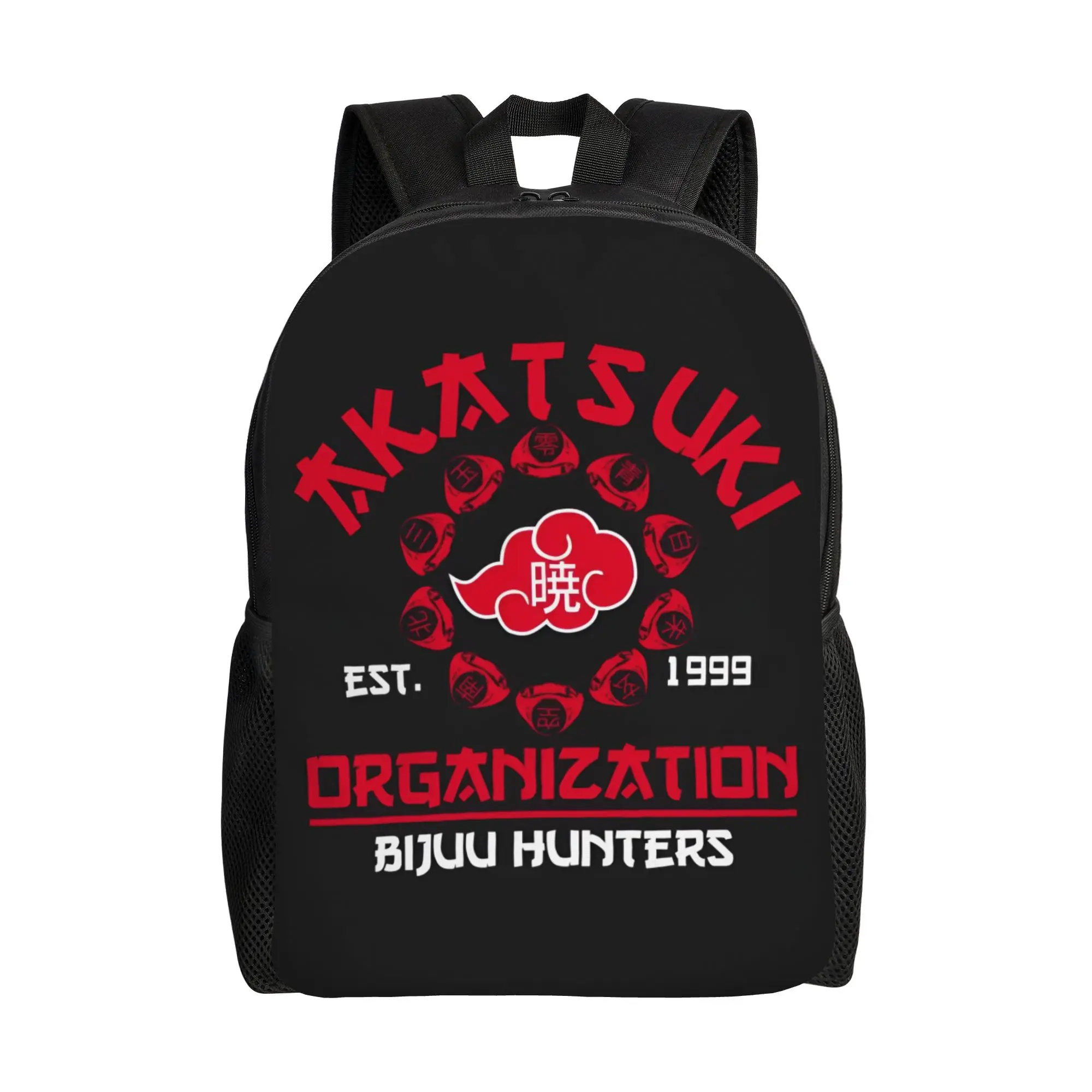 Mochila Personalizada de N-Narutoes Akatsukis para Mujer y Hombre, Mochila Básica para la Escuela, Universidad, Bolsas de Anime