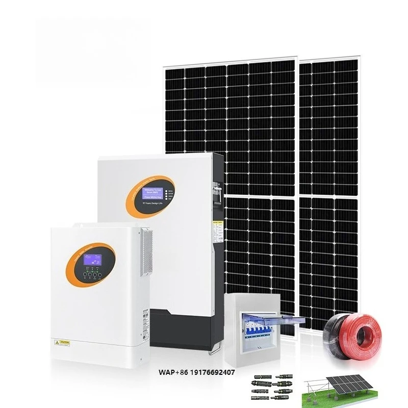 Solar Power System Hybrid 5kw 10kw Photovoltaic Complete Kit Solar Panel System With Storage Battery Set