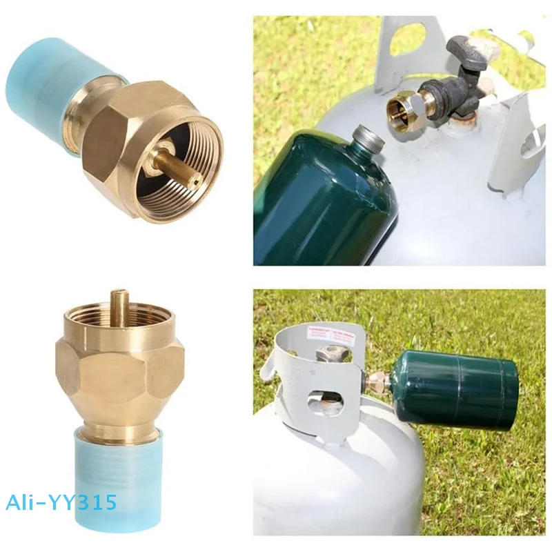【Y】Propane Tank Refill Adapter Gas Cylinder Canister Filler Coupler Brass Accessories For 1LB Small Cylinders