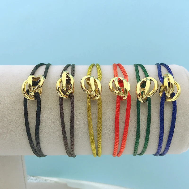 Imagem -05 - Fita de Lace up Chain Bracelet para Homens e Mulheres Fivelas de Metal Multicolor Tamanho Ajustável Unisex Novo Quente Aço Inoxidável