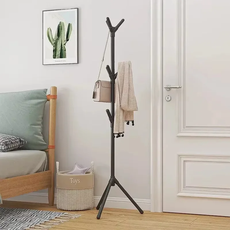 Rak mantel warna polos kamar tidur ruang tamu lantai berdiri bentuk cabang pemegang pakaian topi syal tas penyimpanan Hange mudah untuk Mov