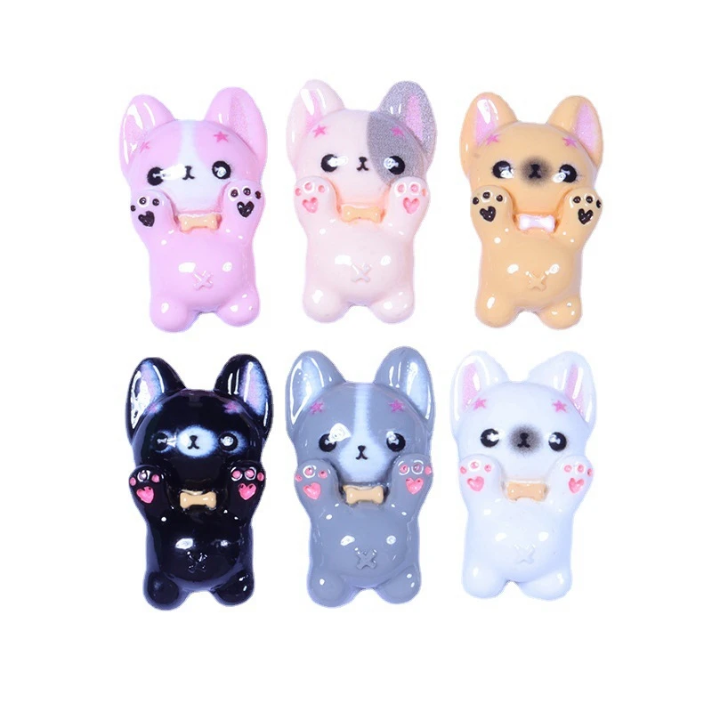 10Pcs Cute Resin Mini 18*30mm Cartoon Dog Series Flat back Scrapbooking DIY Jewelry Craft Decoration