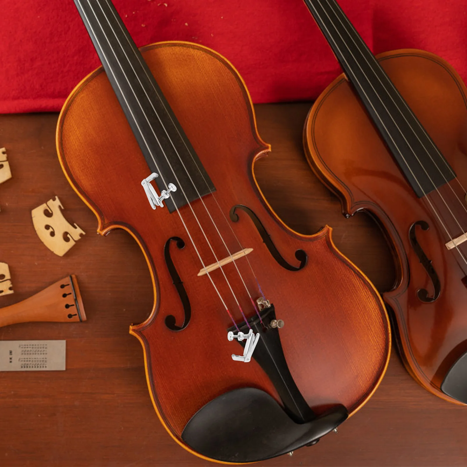 

4Pcs Metal Violin Fine Tuners Reliable String Adjusters Simple Packaging Great Gift for Enthusiasts and Beginners