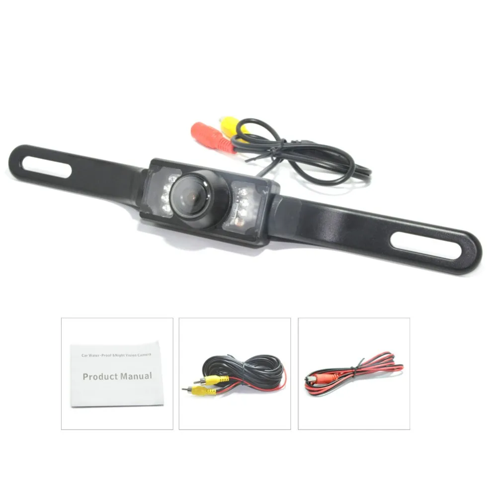 Plate Infrared Night Vision 120 Degree Visible Range Car Rear View Backup Reverse Parking Camera Color CMOS Waterproof License