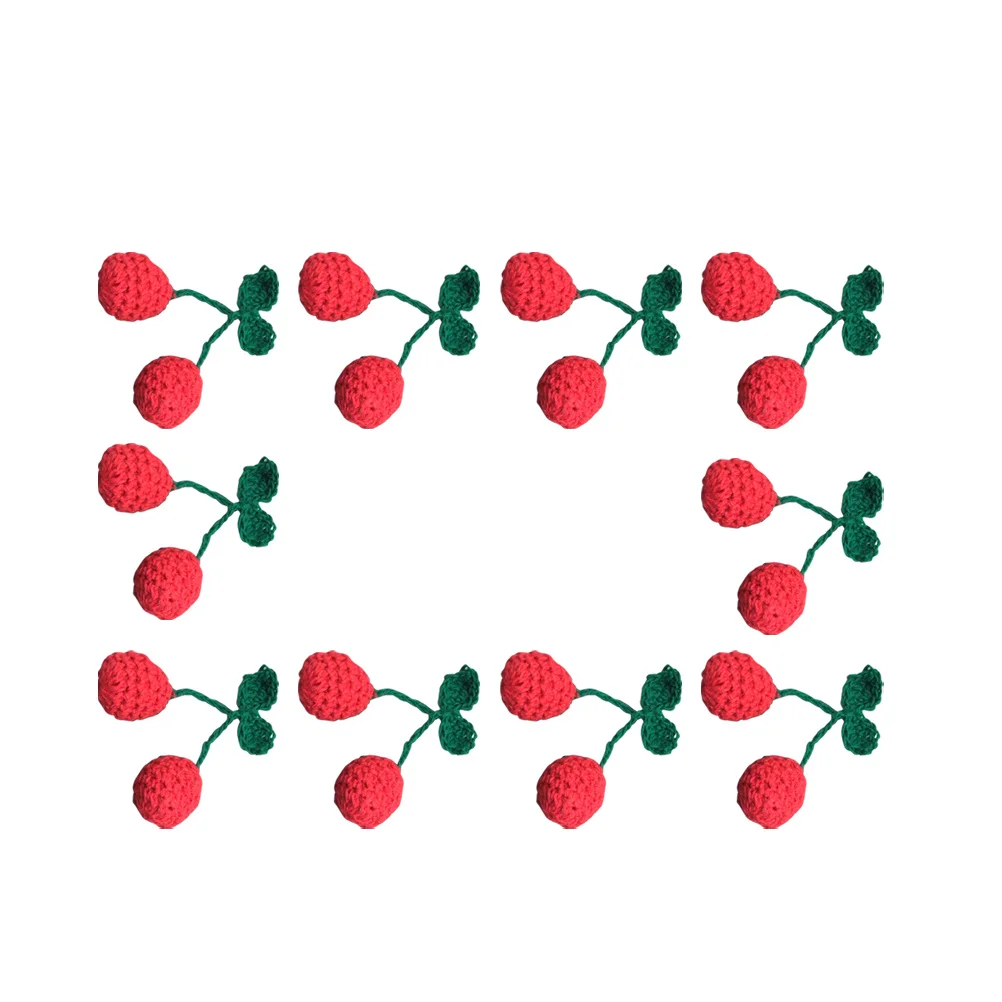 

10pcs Resin Cherry Earring Ornaments Cute Eardrop Props For Diy Jewelry Making Accessories Fashion Ear Decor