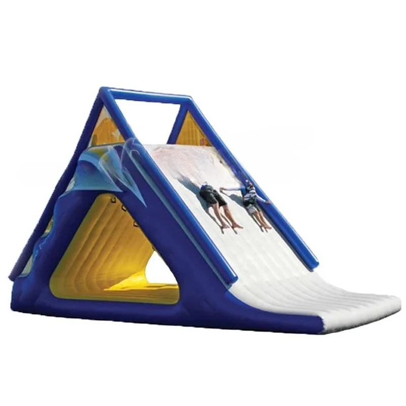 Inflatable water triangle slide pipe frame Children's playground pass combination Large air slide