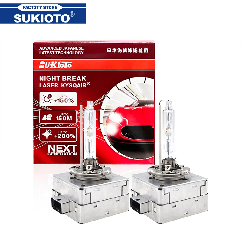 

2PCS SUKIOTO GENUINE JAPAN Super Bright Metal Claw D1S Xenon Bulbs 35W 55W D3S HID Headlights 4300K 6000K 8000K D1S Car Lights