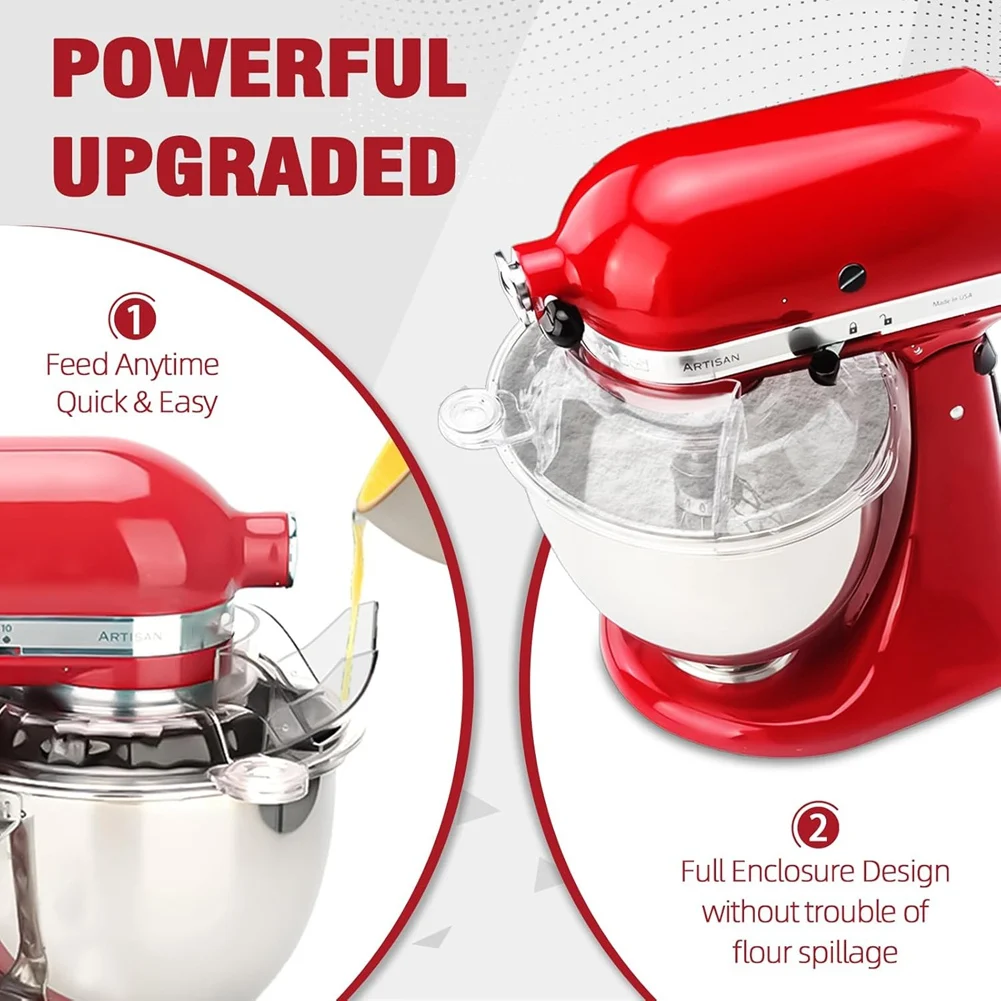 

DGO-nPouring Shield for KitchenAid Tilt Head 4.5-5QT,Safety Pouring Shield,Splatter Guard for Kitchenaid Mixer