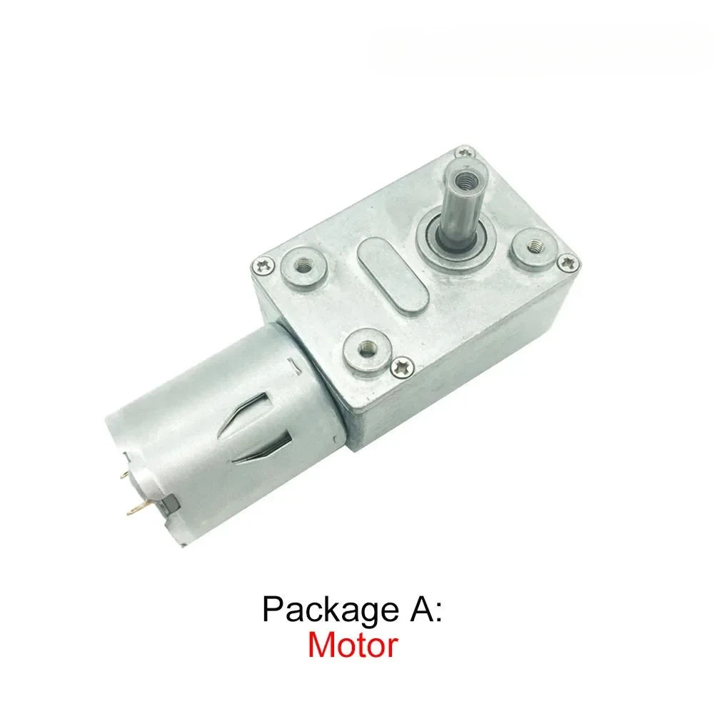 JGY - 370 DC Worm Geared Motor with Self - lock, 6V/12V/24V Reversed Reducer, Mini Low - speed Electric Motor