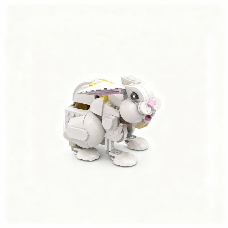

254pcs MOC Pooping White Rabbit Creator 3 1 Model Building Blocks Construction Toy Christmas Gifts DIY Creative Idea Education