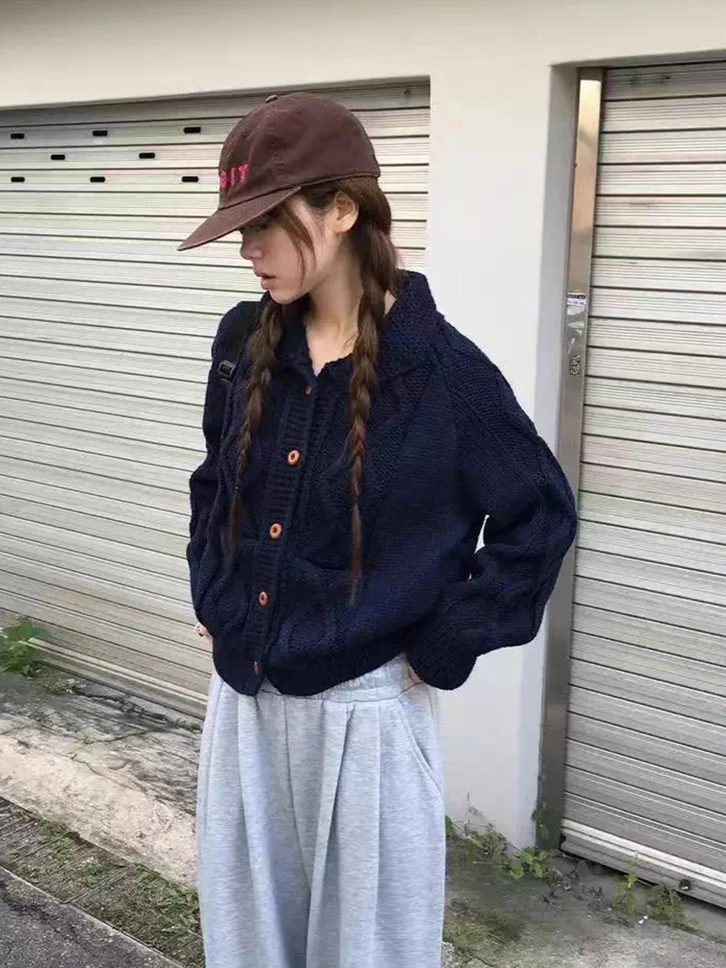 تصميم الإحساس الماس نمط محبوك سترة مفتوحة سترة المرأة الخريف جديد Sle تنوعا التخسيس الأعلى #2