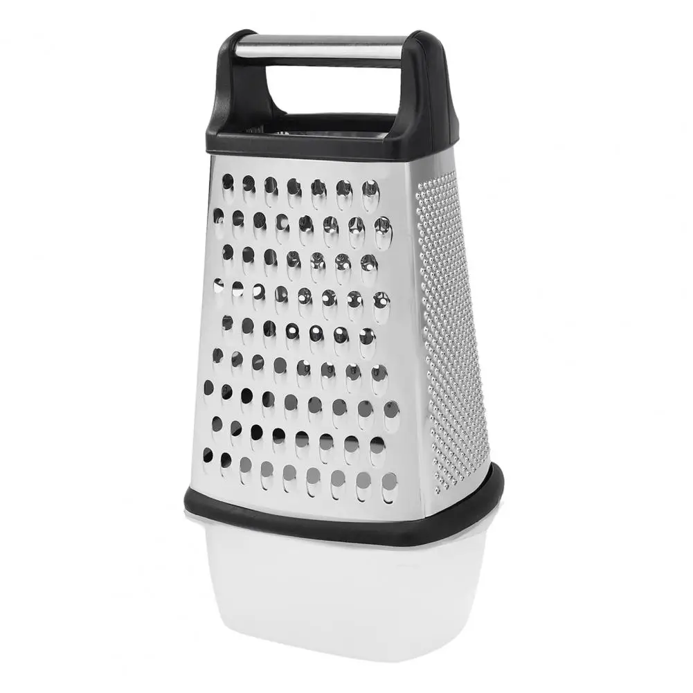

Versatile Kitchen Tool Stainless Steel Box Grater with Container for Cheese Vegetables Ginger Handheld Kitchen Shredder Tool