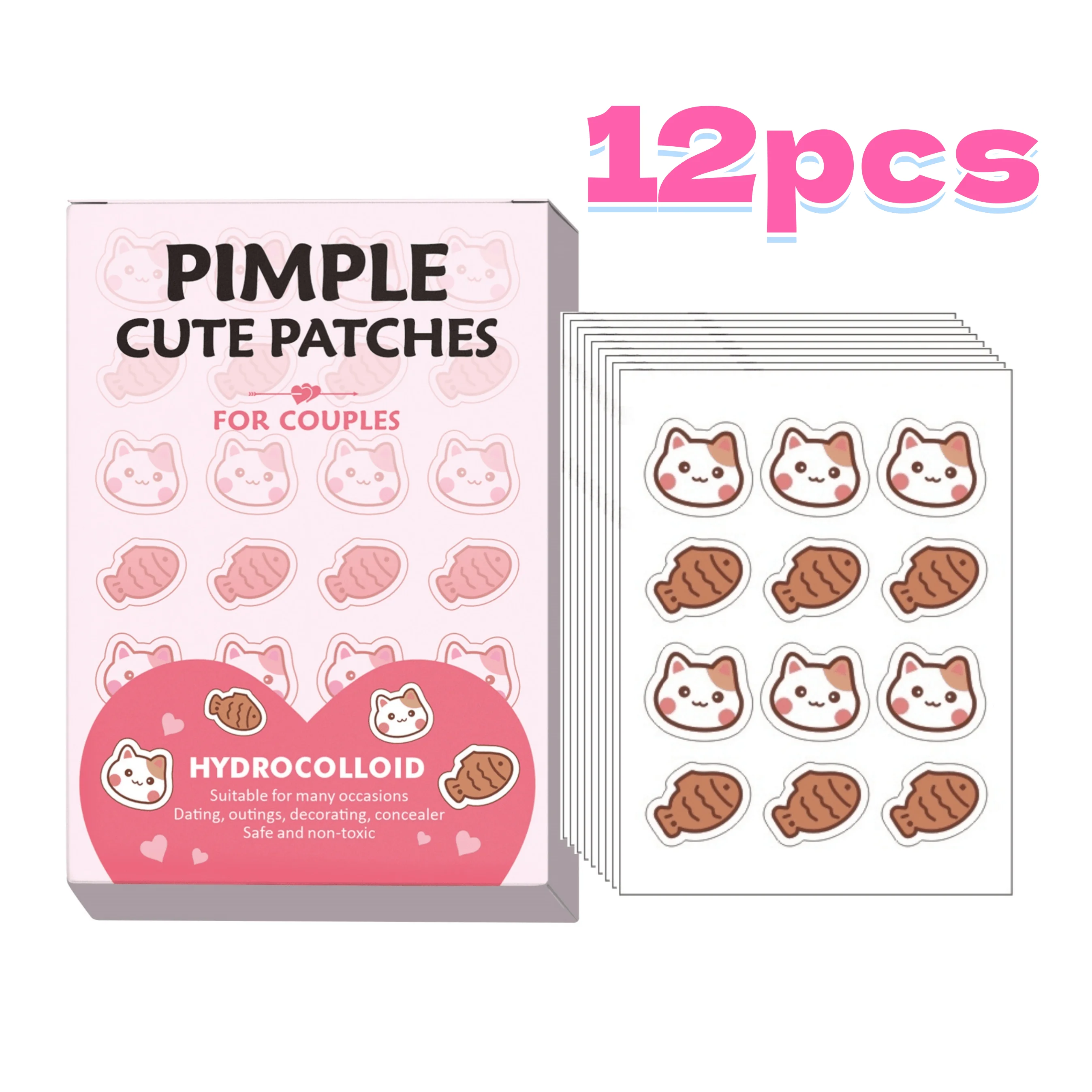 

Cute cartoon pimple stickers, suitable for many occasions, skin gentle, waterproof, suitable for both men and women.