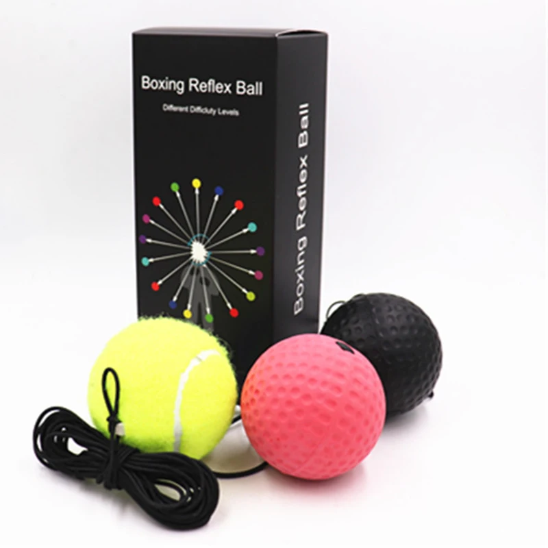 1 set of boxing reaction ball silicone anti-sweat headband boxing ball fitness decompression vent ball boxing training equipment