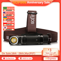 Sofirn SP40A TIR Optics Lens Headlamp LH351D LED 18650 USB Rechargeable Head Lamp 1200lm Torch with Magnet Tail Cap