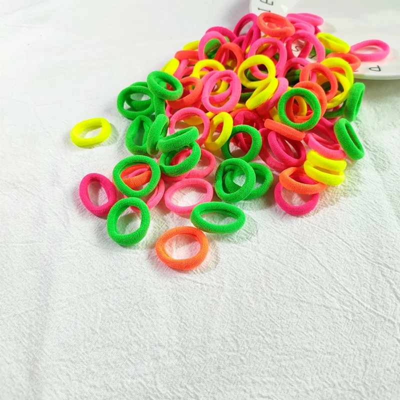 50/100 Stks/set Kids Kleurrijke Nylon Elastische Haarbanden Paardenstaart Houder Haar Banden Gum Rubber Band Hoofdband Meisjes Haar accessoires