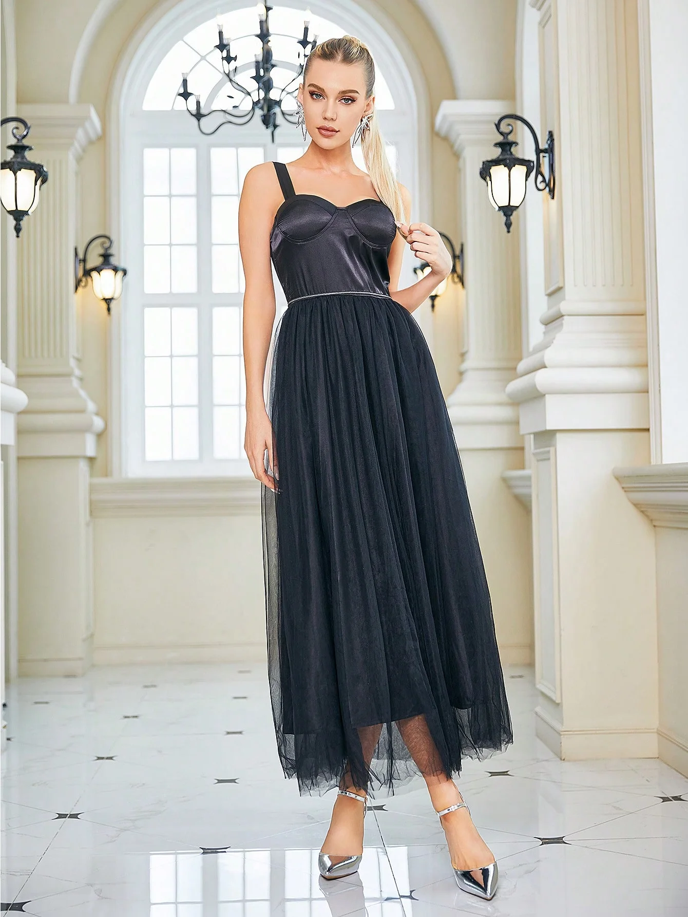 Retro Black A Line Spaghetti Strap Prom Dress Celebrity Party Evening Gowns Ladies Ball Gowns Summer New Sexy Robe De Cocktail