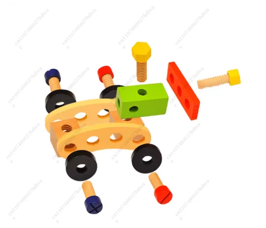Wooden Tool Kit  Educational STEM Wooden Construction DIY Tool Box Toy for 3-7 Years