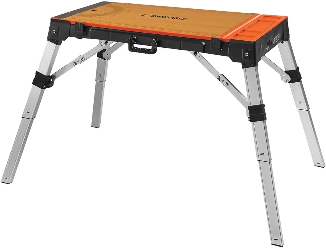 OmniTable 4 in 1 Portable Workbench Work Table Dolly Scaffold and Creeper Adjustable Height with Folding Legs with Free