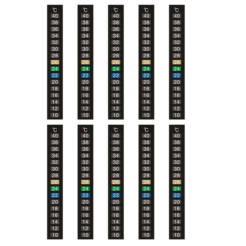 Discoloration Thermometer Stick-on Aquarium Temperature Measurement Temperature Tools Fish Temperature Aquarium Tan R2E0