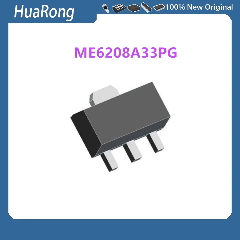 100Pcs/Lot ME6208A33PG ME6208A33 6208A  SOT-89