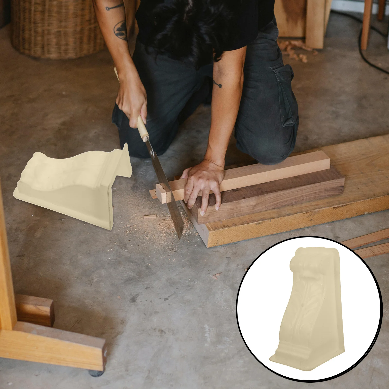 

European Villa Mold for Cement Casting Decorative Corbel Roman Column Concrete Paver Mold for Garden DIY Decorations