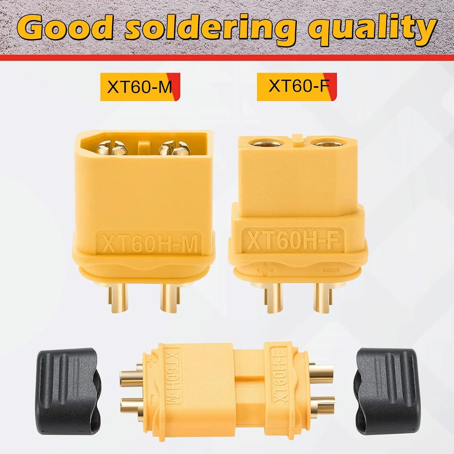 1-40PCS XT60 Battery Connector Male & Female Bullet Connector Plugs with Sheath Housing for RC Battery Motor FPV XT-60 Adapter