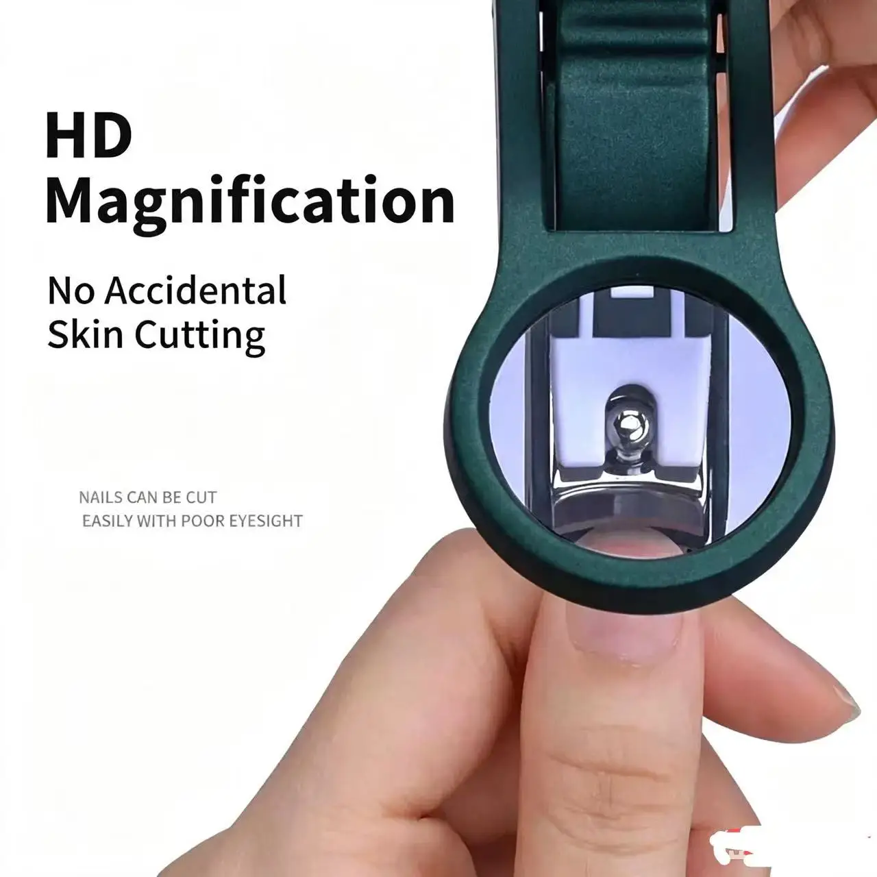 Nail Clipper With 10X Magnifying Glass, Elderly Seniors Nail Cutter, Splash‑Proof Labor‑Saving Manicure Tool view 4