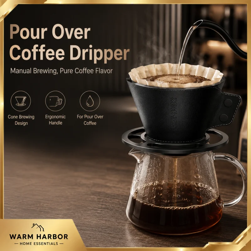 MHW-3BOMBER Pour Over Coffee Dripper Aluminum Alloy Meteorite Cake Shaped Filter For Home Coffee Bar Enthusiasts