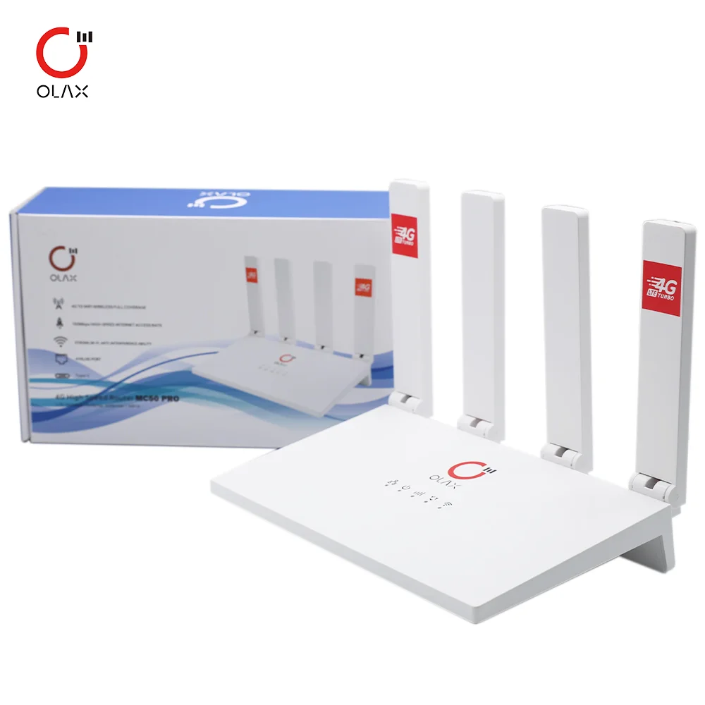 

MC50 Pro 4G CPE Маршрутизатор Слот для SIM-карты Портативный универсальный 4-портный беспроводной модем 2,4G Wi-Fi Брандмауэр для домашнего использования на открытом воздухе