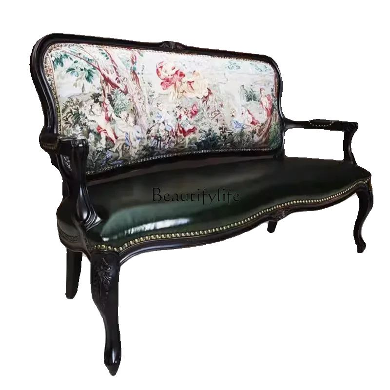 

Z.-American rural retro solid wood casual simple single double triple balcony sofa chair