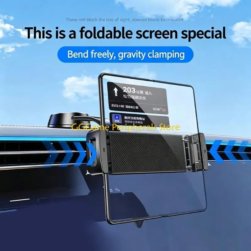 U55B Adjustable Holder Foldable Car Dashboard Windshield Cellphone Tablet Holder