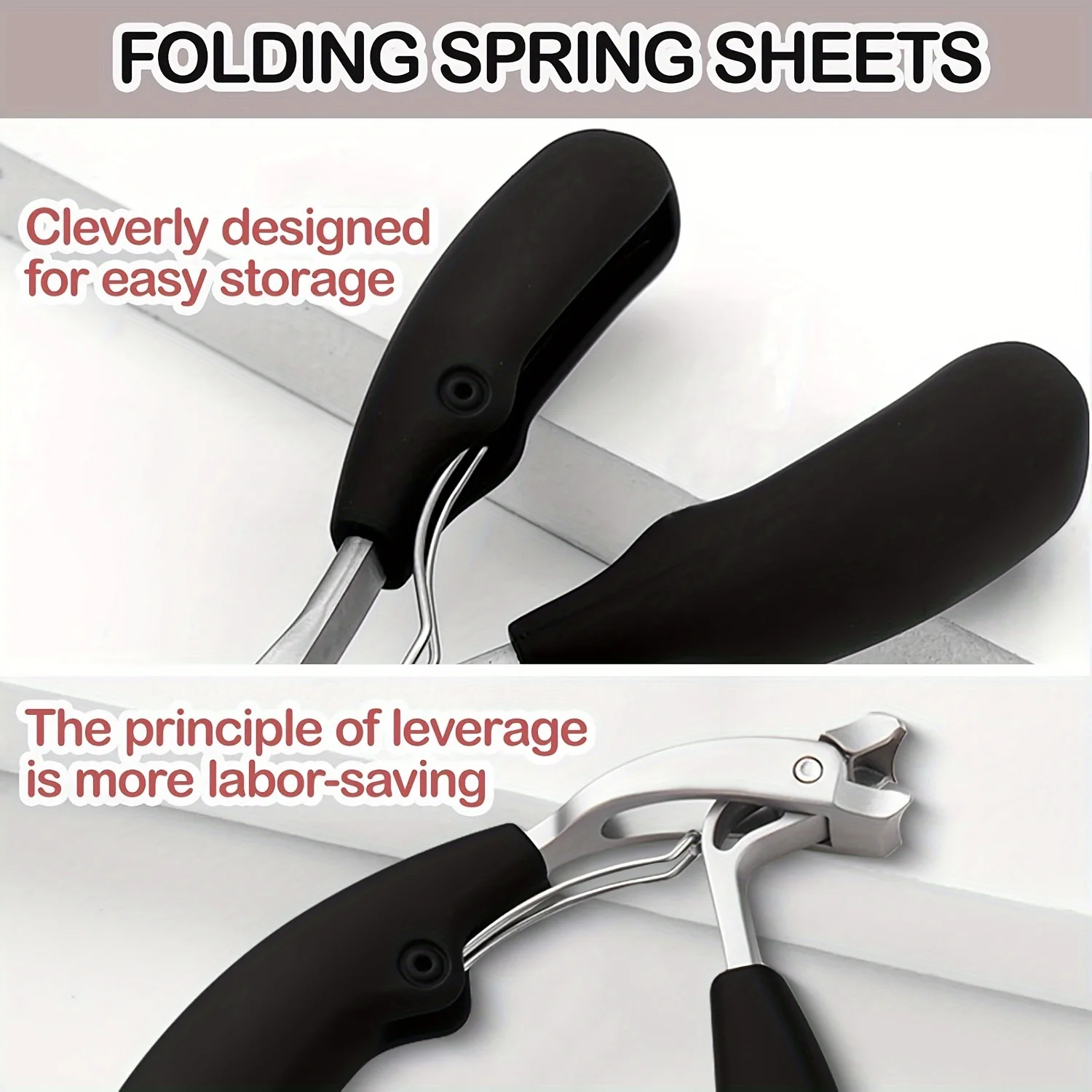 1 قطعة مقص أظافر حديث من الفولاذ المقاوم للصدأ مع شفرة مقعرة، مقص أظافر عالي التحمل بتصميم منحني، فتحة كبيرة