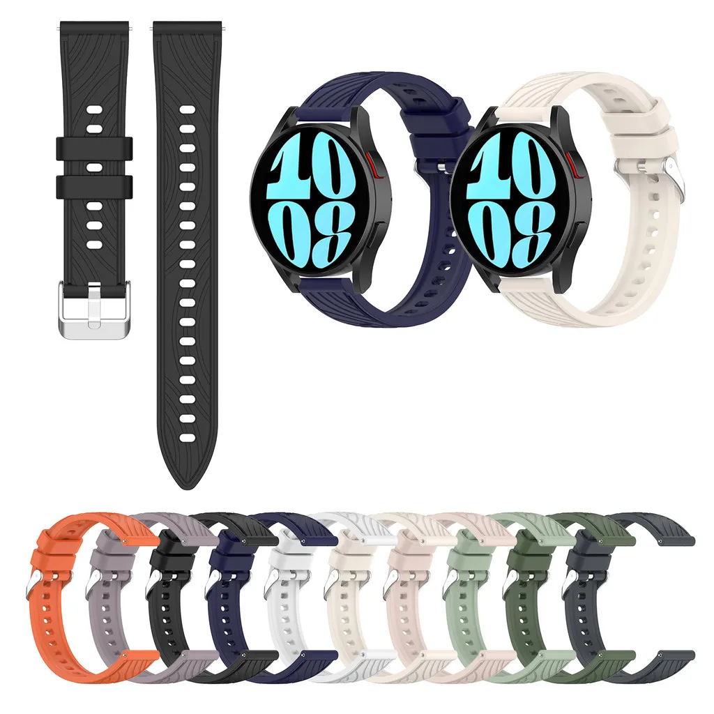 

Silicone Strap for Samsung Galaxy Watch FE 7654/Active 2/Watch5 Pro/Watch6/watch4 classic 42 46 40 44 43 47mm Pattern Lines Band