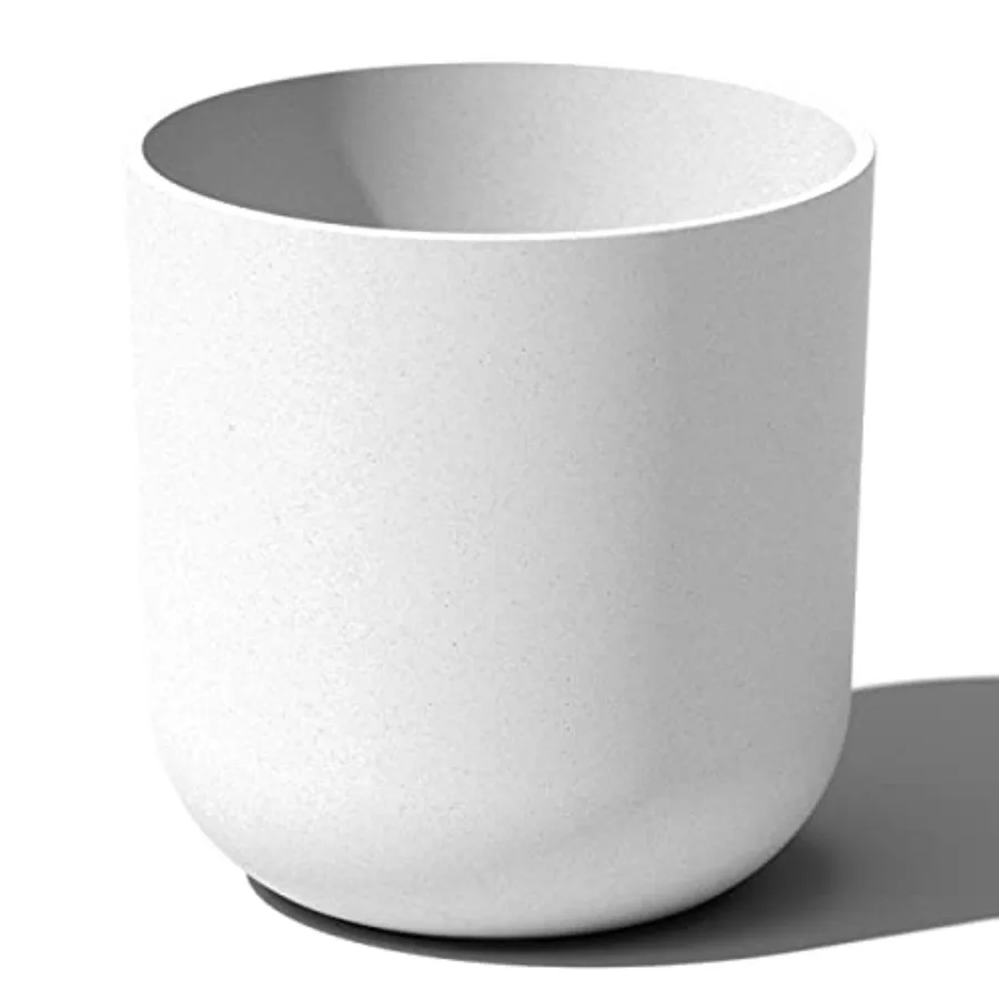 

Round Lima Plastic Planter Pots for Indoor/Outdoor Garden Use White Lightweight UV-Resistant