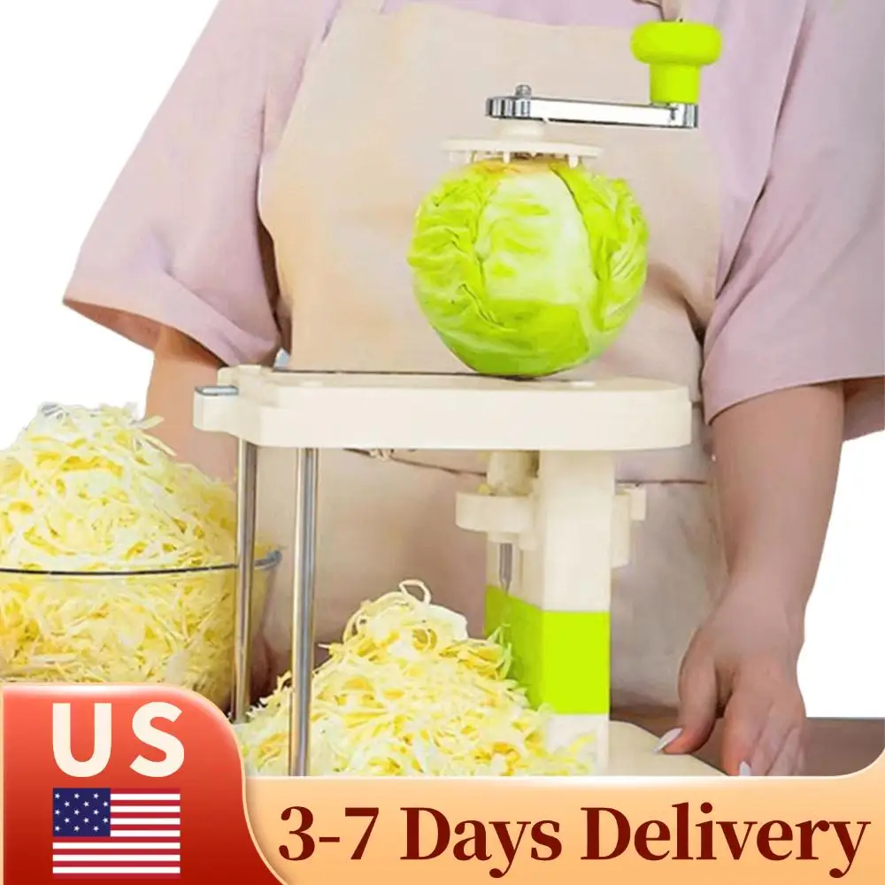 

Hand Crank Grater Multifunctional Food Chopper Vegetable Shredder with Handle for Onion Cabbage Salad