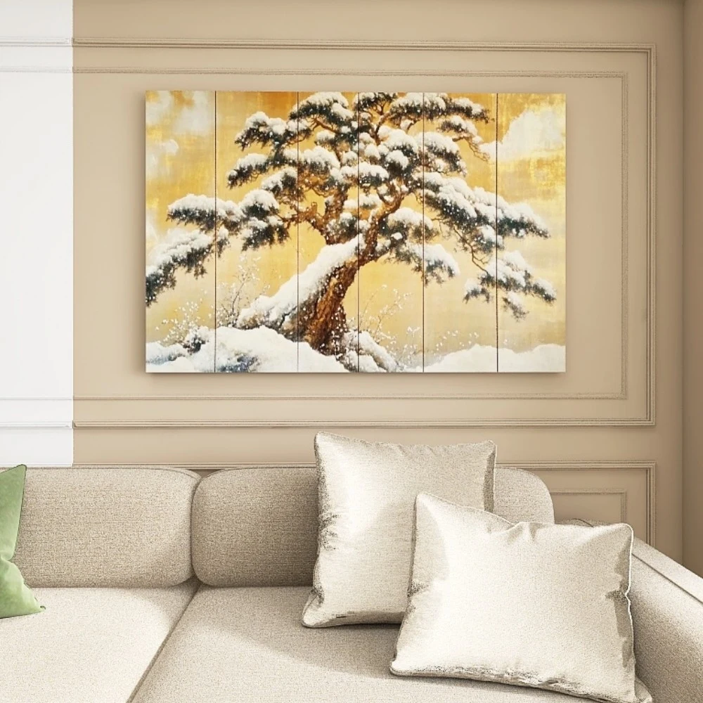 

1.5-Inch Thick Pine Solid Wood Frame, Canvas Wall Art, Birthday Gift Art Wall Painting, Bedroom, Office, Living Room