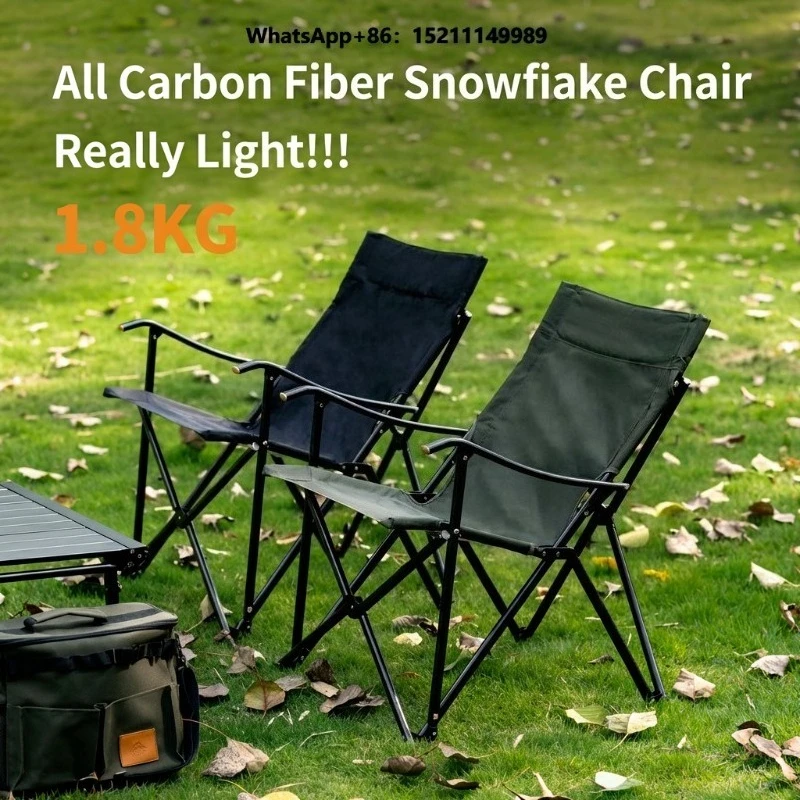 Carbon Fiber Folding Chair-Ultra-Lightweight Portable for Camping Hiking Fishing Beach Picnic Outdoor Furniture Use