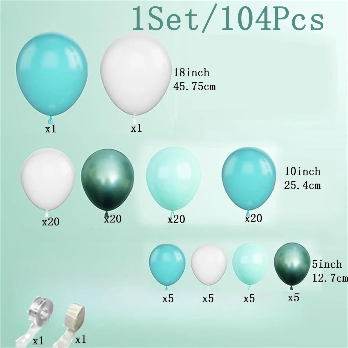 Blue Balloon Garland Arch Kit Happy Birthday Party Decorations Confetti Balloon  Wedding Decor Balloon