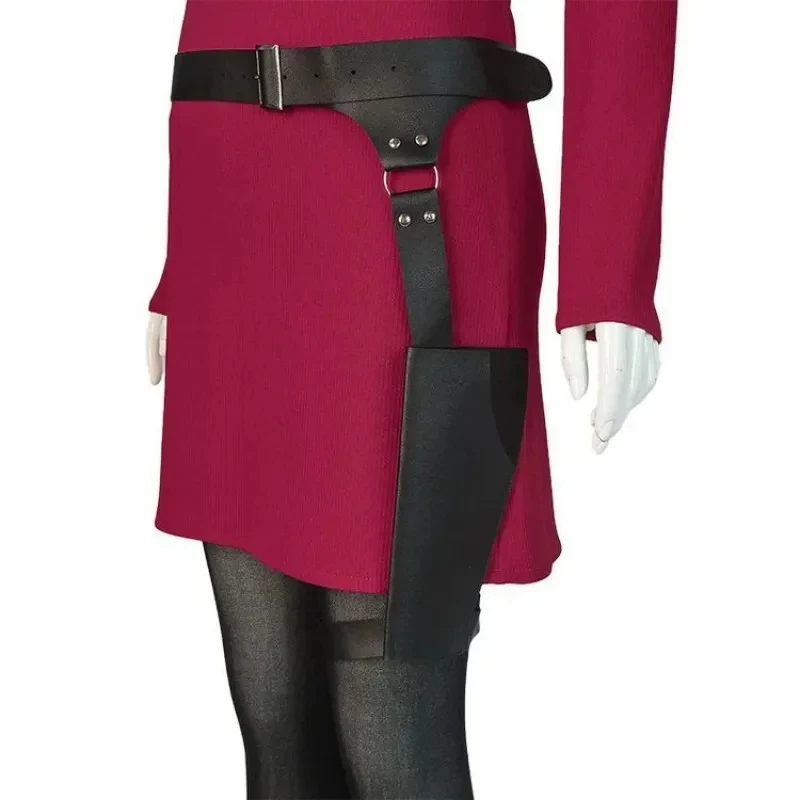 Game Female Resident 4 Ada Wong Cosplay Costumes Belt Tights Dress Full Sets Women Carnival Party Disguise Suits Girl Outf FD1;6 - view 5